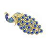 Image 2 : Large Royal Blue Jewel Peacock Broach