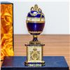 Image 2 : 1895 Blue Serpent Clock Royal Russian Egg 7â€