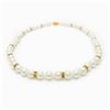 Image 1 : White Akoya Shell Pearl Necklace 49 Pearls In Total