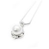 Image 1 : Elegant Ladies 925 Silver Necklace With Pearl Mounted Pendant