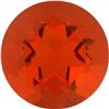 Image 1 : Rich Round Cut Natural Orange Red Mexican Fire Opal - Fine AAA Grade - Mexico Mined