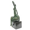 Image 3 : Sensual Nude Woman Abstract Art Bronze Marble Base Sculpture Erotic Art Decor