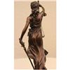 Image 4 : Bronze Marble Statue Lady Justice Scales Goddess Lawyer Sculpture Figurine Deco