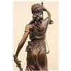 Image 5 : Bronze Marble Statue Lady Justice Scales Goddess Lawyer Sculpture Figurine Deco