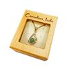 Image 3 : Timeless Ladies .23ct Oval Cut Canadian Jade Necklace in 18K Gold Plated Mount
