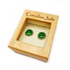 Image 1 : Simple Ladies 1.49ct Oval Cut Canadian Jade Earrings in 18K Gold Plated Mount
