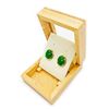 Image 2 : Simple Ladies 1.49ct Oval Cut Canadian Jade Earrings in 18K Gold Plated Mount