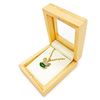 Image 2 : Majestic Ladies .32ct Oval Cut Canadian Jade Necklace in 18K Gold Plated Swan Mount