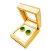 Image 2 : Enchanting Pair of Ladies 1.78ct Oval Cut Canadian Jade Stone in 18KT Gold Plated Mount