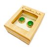 Image 3 : Enchanting Pair of Ladies 1.78ct Oval Cut Canadian Jade Stone in 18KT Gold Plated Mount