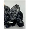 Image 3 : Pair of hand painted Inuit Statues