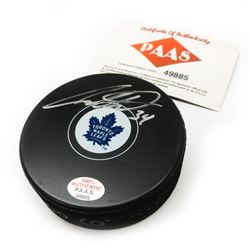 Autson Matthews Signed Toronto Maple Leaf Puck With COA