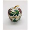 Image 1 : Asian Cloisonne & Enameled Floral Decorated Apple with Lid