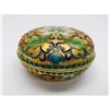 Image 1 : Asian Cloisonne & Enameled Floral Lidded Comport