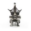 Image 3 : 2 Piece Tibetan Silver Dragon & Foo Dog Incense Burner