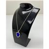 Image 1 : Ladies Midnight Blue Semi-precious Gemstone Heart