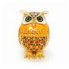Image 2 : Faberge Owl Bejeweled Crystal Rhinestone Trinket Box Egg