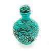 Image 2 : Asian Dragon Carved Turquoise Snuff Bottle