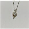 Image 1 : Ladies CZ Diamond Flame Spirit Pendant Necklace