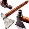 Image 1 : Hand Made Damascus Steel Forged Axe With Rose Wood Handle