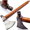 Image 1 : Hand Made Damascus Steel Forged Axe With Rose Wood Handle