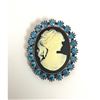 Image 1 : Ladies Elegant Cameo Of A Beauty With Semi Precious Stones