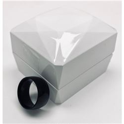 Pure Black Titanium Size 10 Mens Ring
