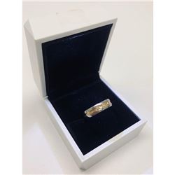 Gold Tone Mens Size 10 Titanium Band Ring