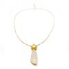 Image 2 : 18K Gold Plated 925 Sterling Silver White Jade Fox Pendant On 18K Gold Plated 925 Sterling Silver Bo