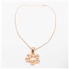 Image 2 : Rose Gold Tone Dog Paw Pendant Accompanied With Chain