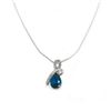 Image 1 : Mounted Blue Gemstone Pendant Accompanied With 925 Sterling Silver Necklace