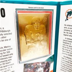 Dan Marino Career 22kt Gold Cards In Folder