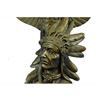 Image 3 : Sign Original Fisher Indian Warrior With Totem Pole Bird Bronze Statue Sculpture