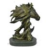 Image 4 : Abstract Horse Head Bronze Bust Sculpture 12" x 9"