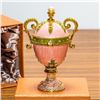 Image 3 : 5.5â€ Pink Amphora Enameled Royal Inspired Russian Egg Figurine