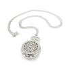 Image 2 : Elegant Silver Tone Watch Pendant Necklace
