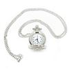 Image 3 : Elegant Silver Tone Watch Pendant Necklace