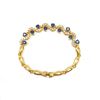 Image 1 : Bejewelled Blue & White Stone Gold Plated Ladies Bracelet