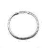 Image 1 : Ladies Cross-Braided Silver Bracelet