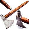 Image 1 : Hand Made Damascus Steel Forged Axe With Rose Wood Handle