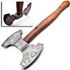 Image 1 : OUTLAW'S Hand Made Damascus Steel Forged Double Head WAR Axe With Rose Wood Handle
