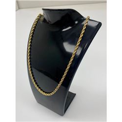 Ladies 14K Gold Plated Twisted Necklace