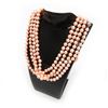 Image 1 : Long 8 Foot Natural Akoya Pink Pearl Strand Necklace
