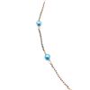 Image 3 : Beautiful Blue Pearl Necklace With Silver Chain
