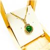 Image 1 : Simple Ladies .87ct Round Cut Canadian Jade in 18K Gold Plated Mount