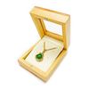 Image 2 : Simple Ladies .87ct Round Cut Canadian Jade in 18K Gold Plated Mount