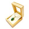 Image 2 : Large Ladies 2.96ct Oval Cut Canadian Jade Necklace in 18K Gold Plated Mount