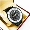 Image 3 : Men's Stockwell PILOTS Automatic Watch With Genuine Black Stainless Steel Locking Clasp & Gift Box