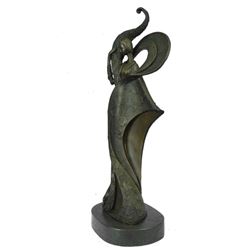 Signed Original Kassin a Tribute to Erte Bronze Sculpture Marble Figurine Figure