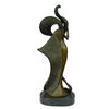 Image 3 : Signed Original Kassin a Tribute to Erte Bronze Sculpture Marble Figurine Figure